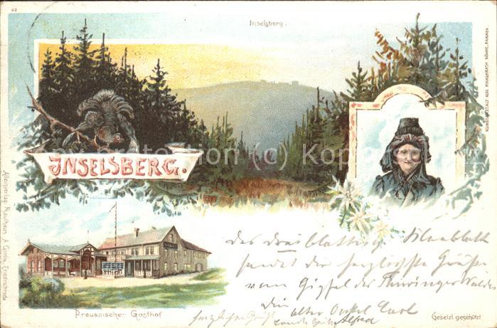 Inselsberg Schmalkalden Inselsburg Tracht Preussischer Gasthof