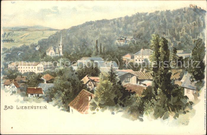 Bad Liebenstein Panorama Kuenstlerkarte