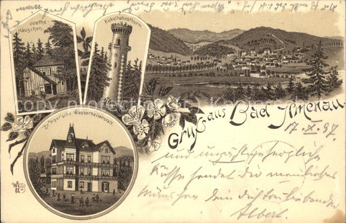 Ilmenau Goethehäuschen Wasserheilanstalt Turm