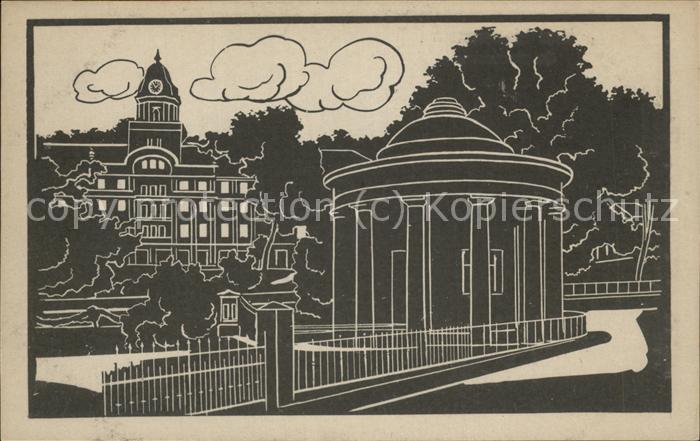 Bad Liebenstein Quellentempel Scherenschnitt