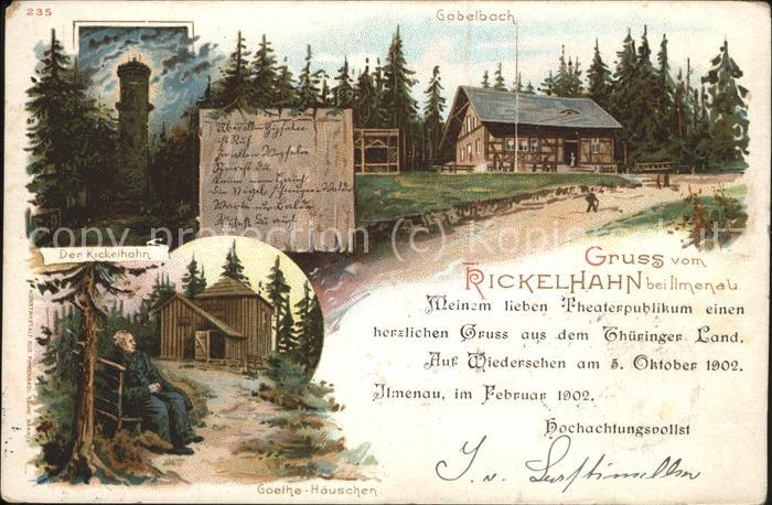 Kickelhahn Turm Gabelbach Goethehaeuschen