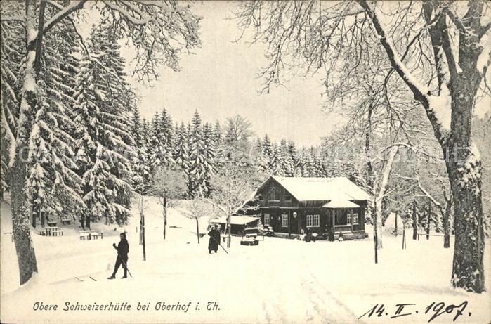 Oberhof Thueringen Obere Schweizerhütte im Schnee