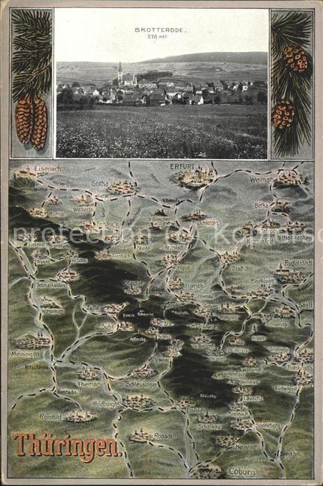 Brotterode Panorama mit Landkarte