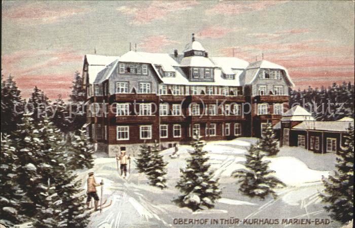 Oberhof Thueringen Kurhaus Marienbad im Schnee Ski Langlau