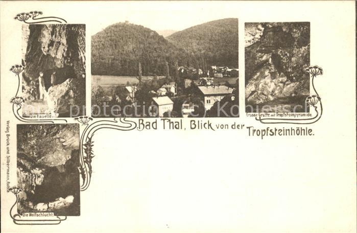 Bad Thal Ruhla Blick von Tropfsteinhoehle
