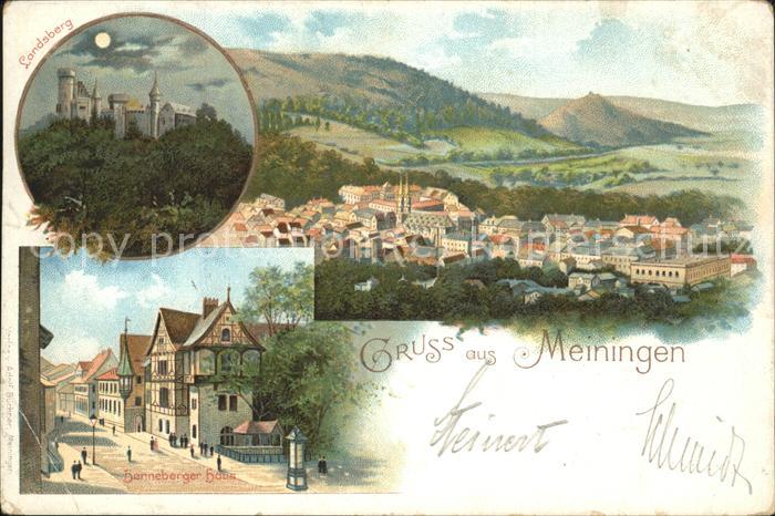 Meiningen Thueringen Schloss Landsberg Panorama