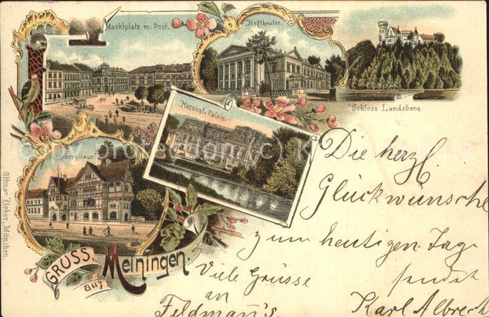 Meiningen Thueringen Schloss Landsberg Herzögliches Palais