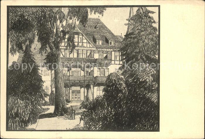 Bad Liebenstein Sanatorium Kuenstlerkarte