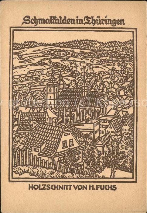 Schmalkalden Holzschnitt H.Fuchs