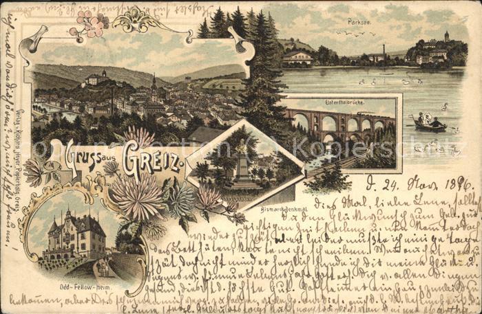 Greiz Thueringen Panoram Odd-Fellow-Heim