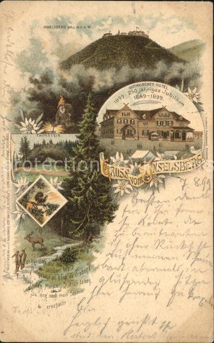 Inselsberg Schmalkalden Gothaisches Hotel 250 Jahre