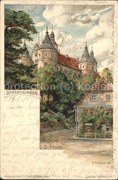 Schleusingen Schloss Künstlerkarte