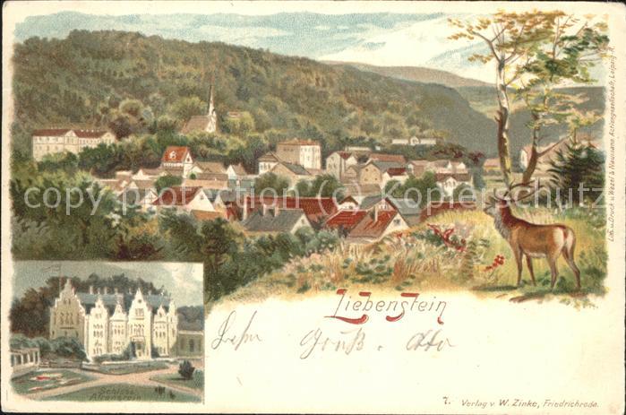 Bad Liebenstein Panorama Künstlerkarte