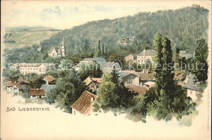 Bad Liebenstein Panorama Künstlerkarte