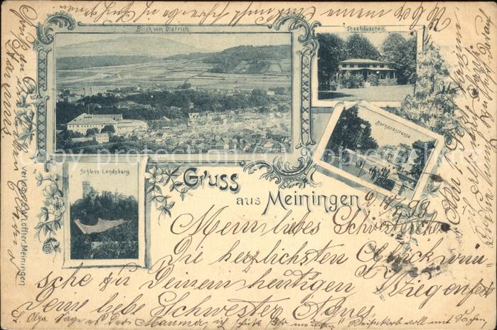 Meiningen Thueringen Schloss Landsberg Panorama