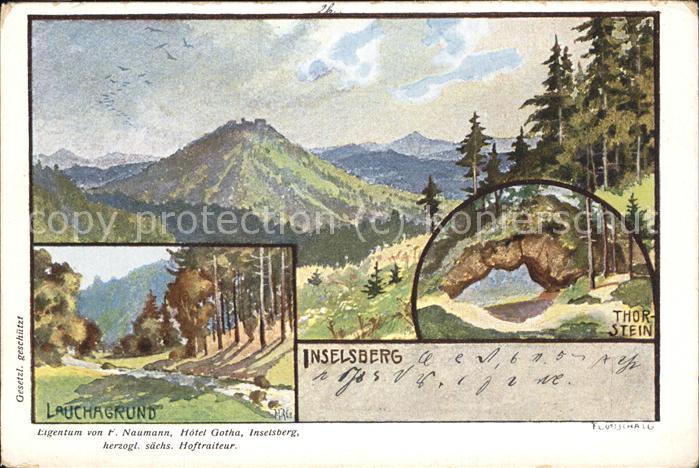 Inselsberg Schmalkalden Thorstein Lauchagrund Künstlerkarte