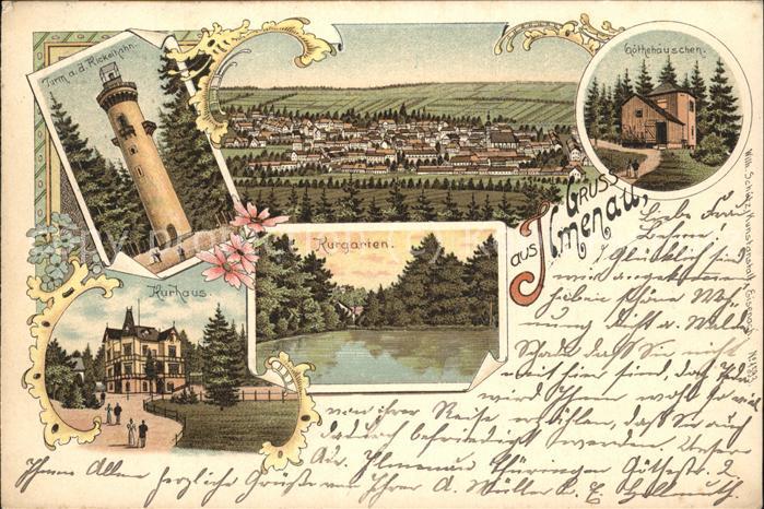 Ilmenau Panorama Kickelhahn Goethehäuschen Kurh