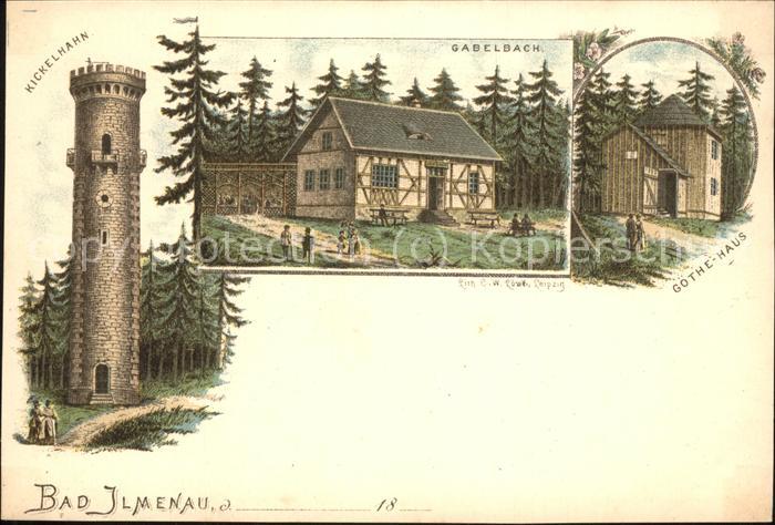 Ilmenau Gabelbach Goehtehaus Kickelhahnturm