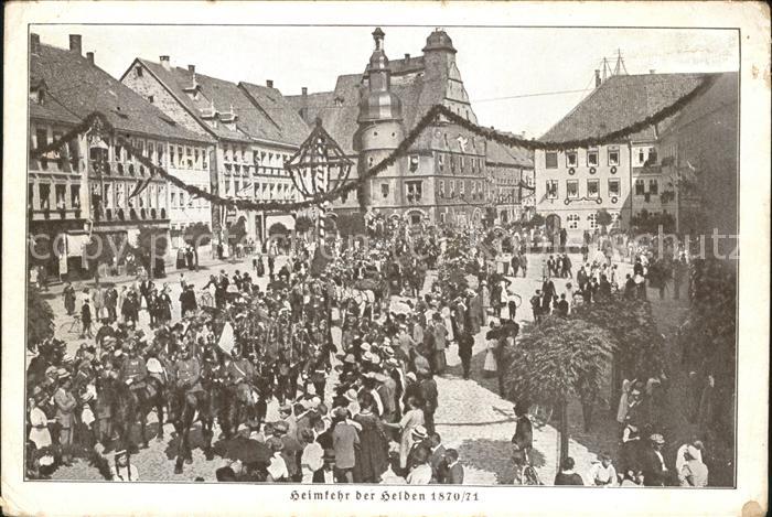 Hildburghausen Aufmarsch Heimkehr der Helden Soldaten