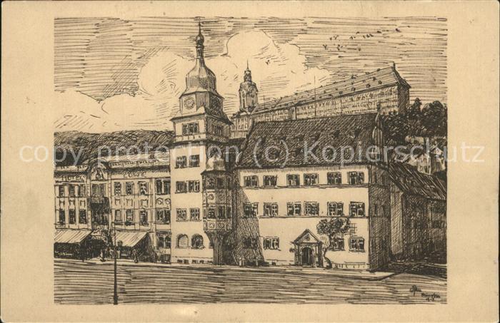 Rudolstadt Rathaus Künstlerkarte