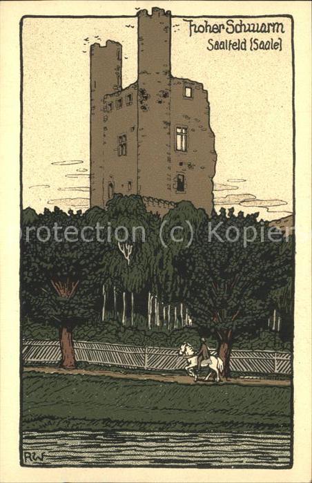 Saalfeld Saale Hoher Schwarm Saaleburgen
Künstlerkart