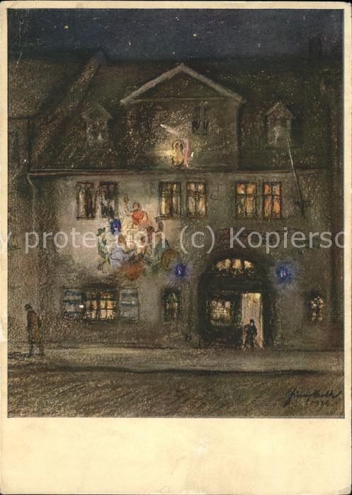 Saalfeld Saale Künstlerkarte das Loch