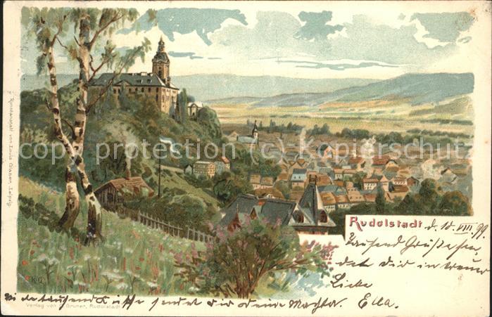 Rudolstadt Kuenstlerkarte Stadt