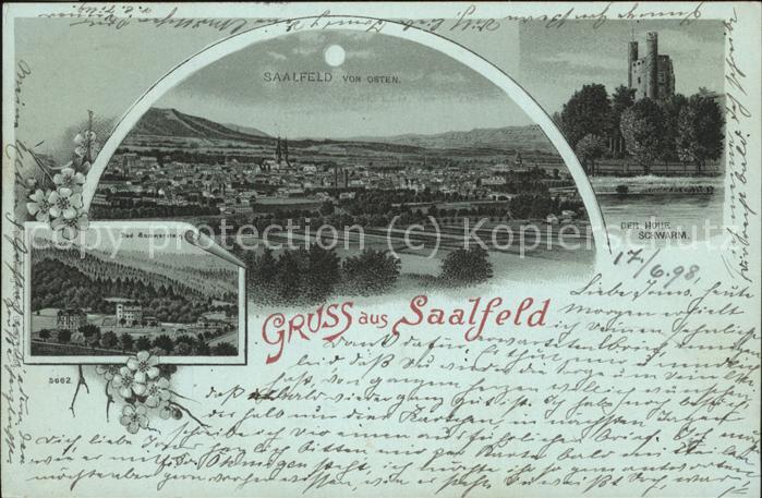 Saalfeld Saale Hohe Schwarm Nacht Osten