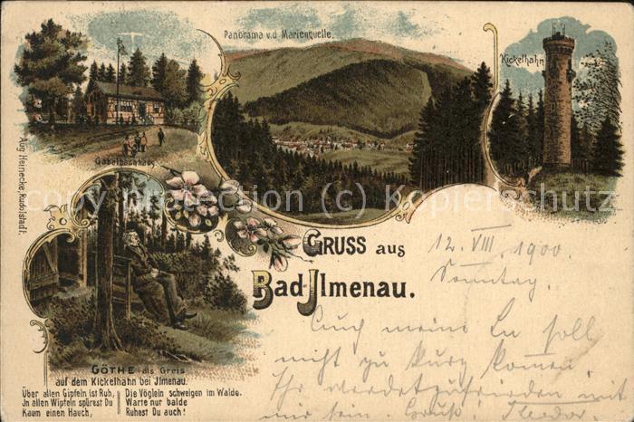 Ilmenau Bad Ilmenau Kickelhahn Göthe