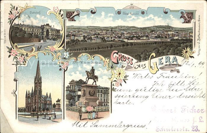 Gera Bahnhof Kaiser Wilhelm Denkmal