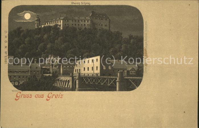 Greiz Thueringen Oberes Schloss Nacht