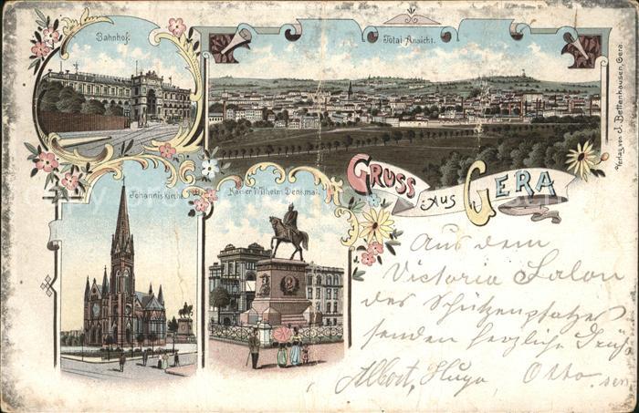 Gera Bahnhof Johanniskirche Kaiser Wilhelm D