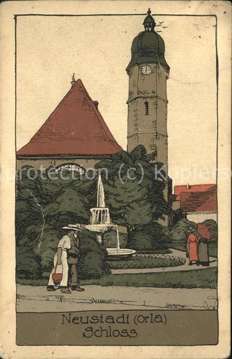 Neustadt Orla Scloss Kuenstlerkarte