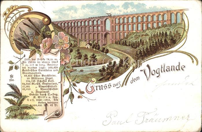 Vogtland Region Viadukt Eisenbahn Brücke