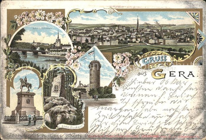 Gera Denkmal Liebe Denkmal Schloss