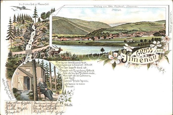 Ilmenau finstere Loch Wasserfall Goethe Greis