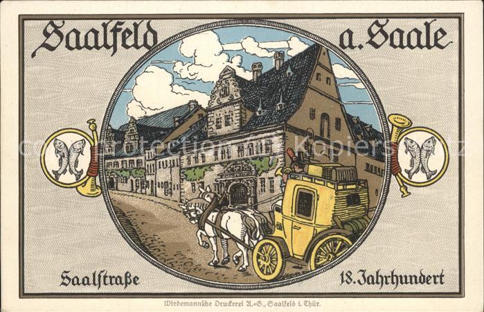 Saalfeld Saale Postkutsche Wappen Saalstr. 18. Jahrh.