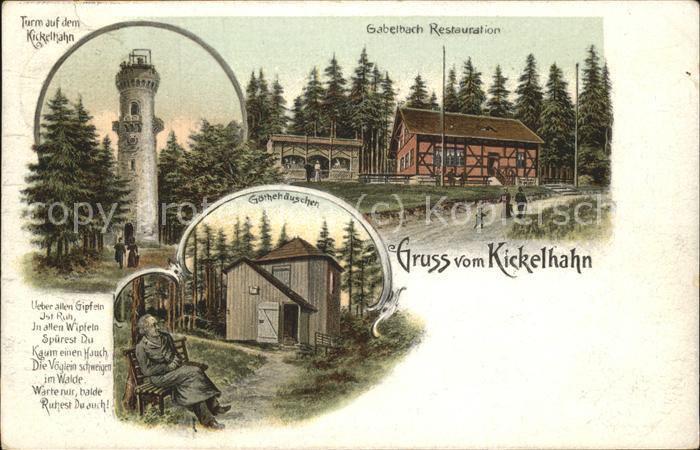 Kickelhahn Gabelbach Restauration Goethe Greis