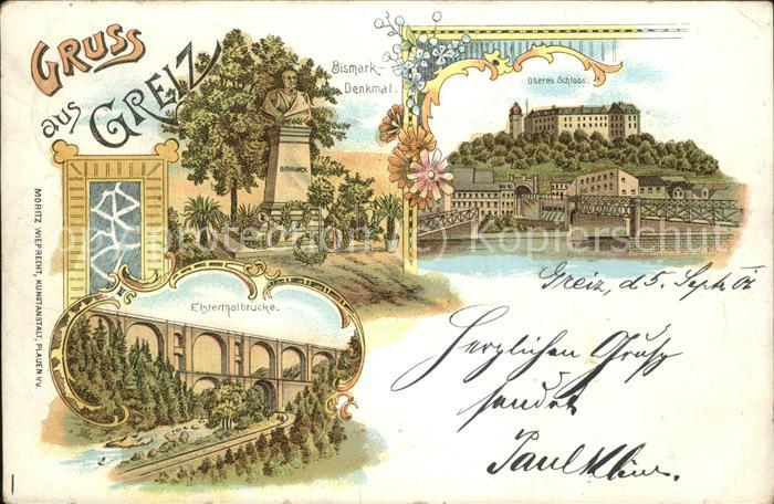 Greiz Thueringen Oberes Schloss Bismark-Denkmal Ehrentha