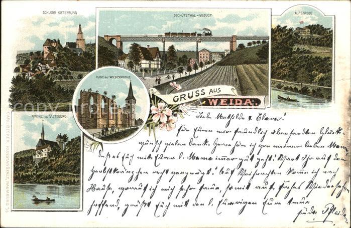 Weida Thueringen Gschützthal-Viadukt Eisenbahn Kirche