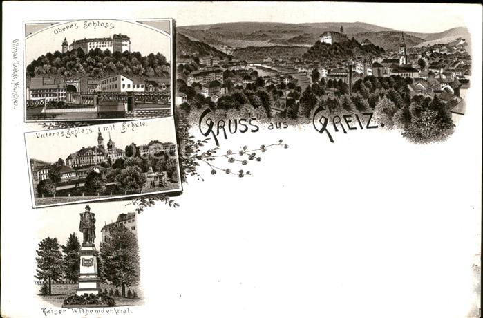 Greiz Thueringen Unteres Schloß Kaiser-Wilhelm-Denkmal