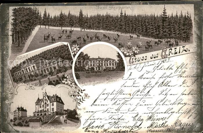 Greiz Thueringen Bahnhof Fürstl. Sommer-Palaes