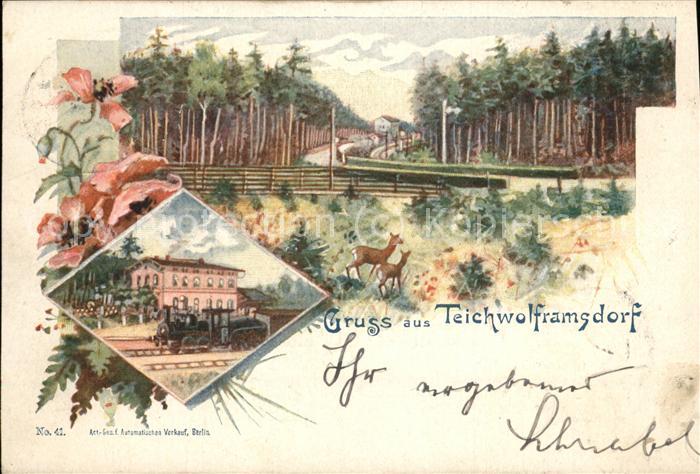 Teichwolframsdorf Rehe Bahnhof Eisenbahn