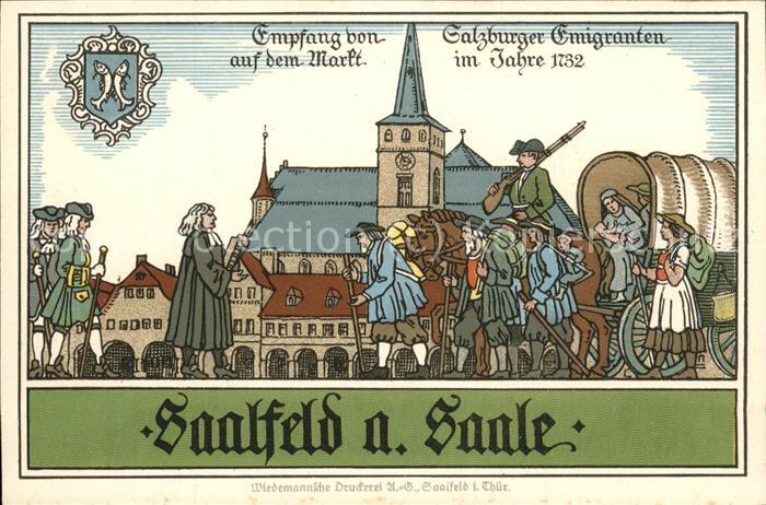 Saalfeld Saale Salzburger Emigranten Jahre 1732 Wappen