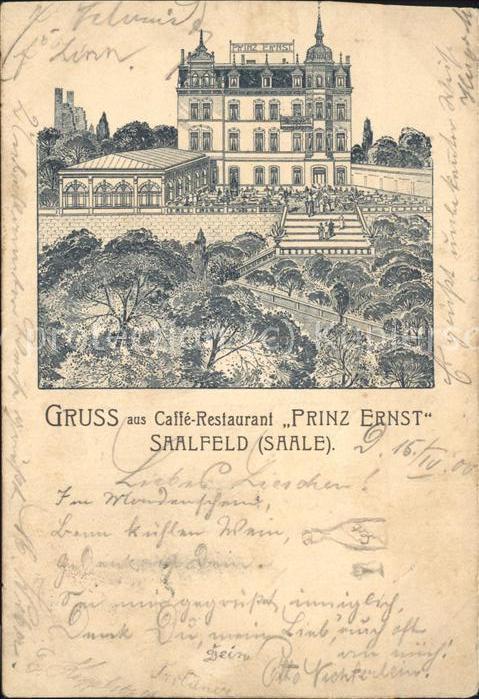 Saalfeld Saale Caffe Restaurant Prinz Ernst