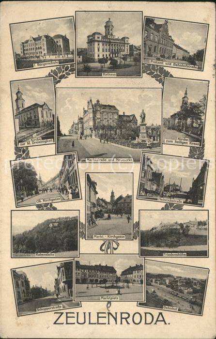 Zeulenroda Rathaus Kirche Friedenshöhe