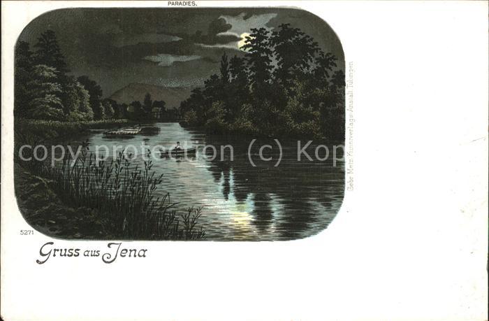 Jena Saalepartie bei Nacht