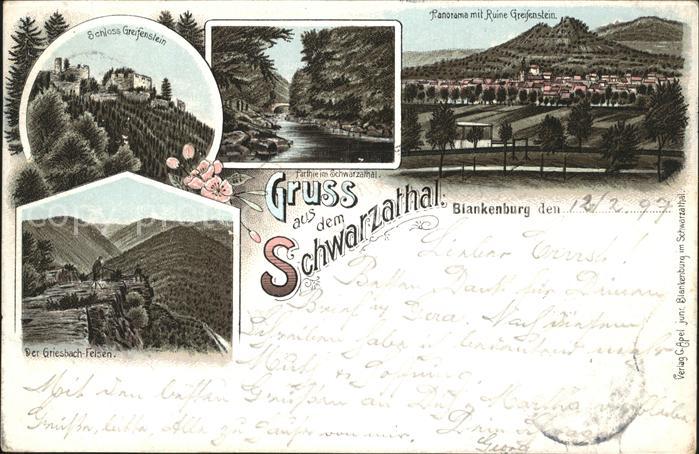 Bad Blankenburg Griesbach-Felsen Schloss Greifenstein