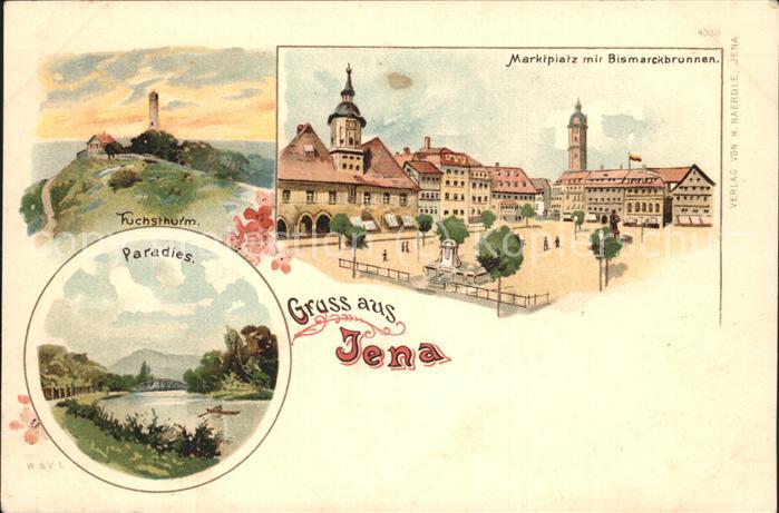 Jena Marktplatz Bismarckbrunnen Paradies