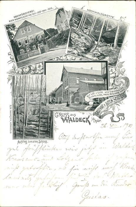 Waldeck Stadtroda Hochwaldgrotte Oberförsterei Gasthof z.